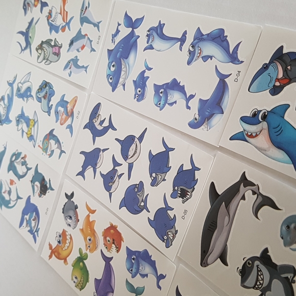 Tatoos 10 Pages of Sharks Temporary Tattos - Picture 8 of 8